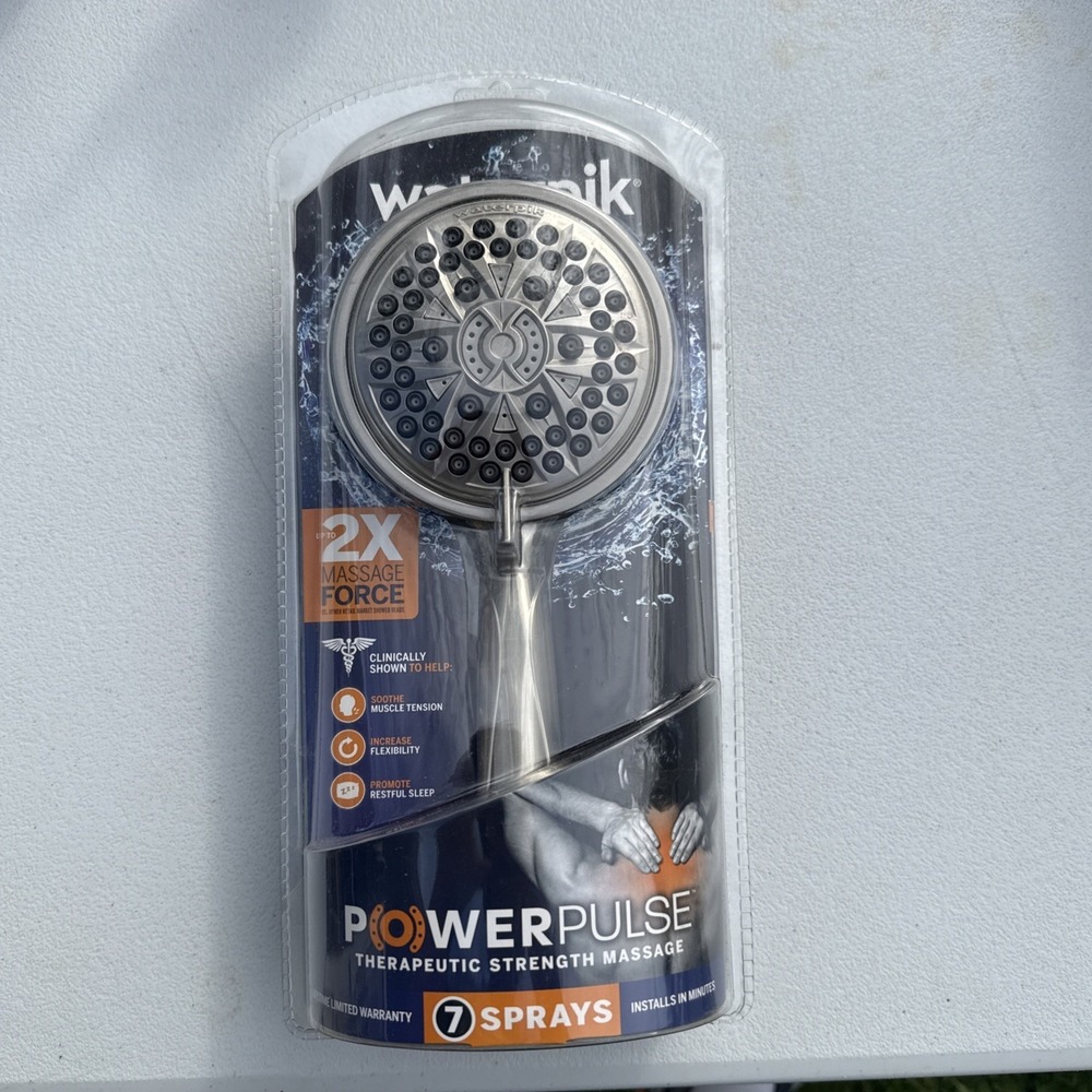 Waterpik PowerPulse Massage Hand Held Shower Head Brushed Nickel 7 Settings